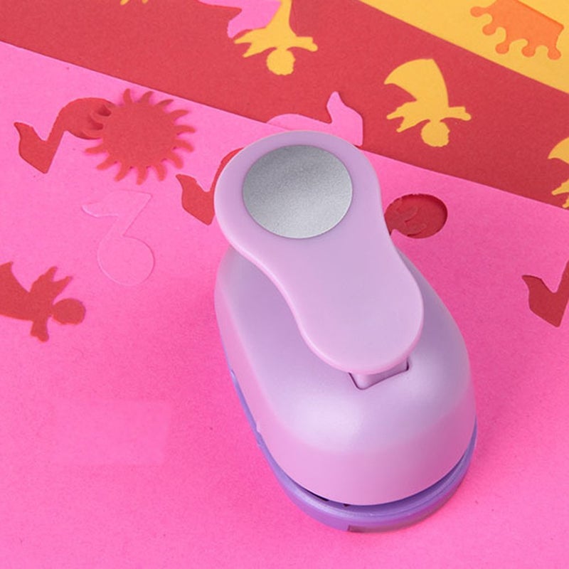 lasenersm 1 Inch Paper Punch Hole Puncher Crafts Punch for Making DIY Crafts Greeting Card (Circle) - Image 2